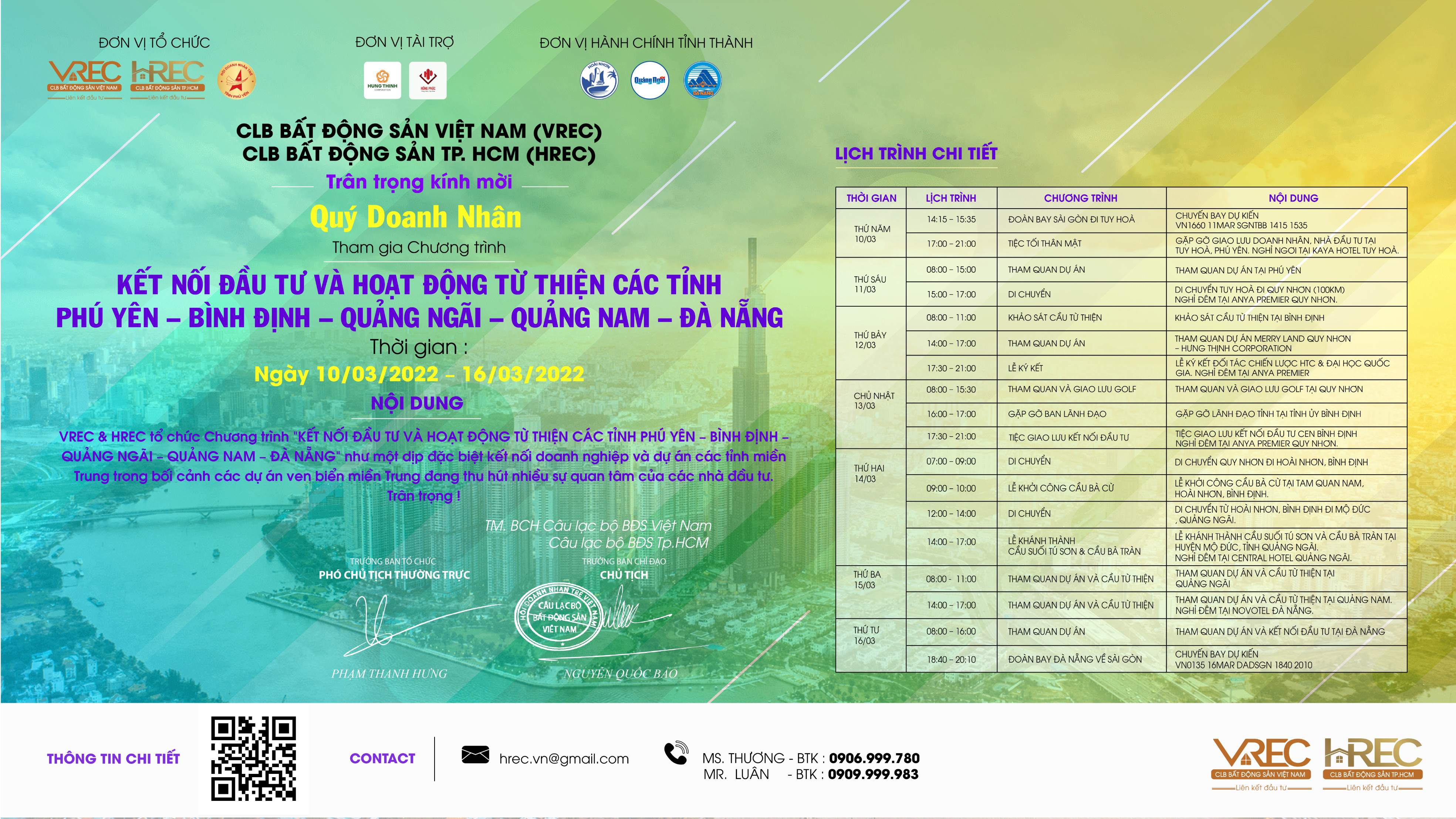 CHƯƠNG TRÌNH SẮP DIỄN RA “KẾT NỐI ĐẦU TƯ VÀ TỪ THIỆN CÁC TỈNH MIỀN TRUNG PHÚ YÊN – BÌNH ĐỊNH QUẢNG NGÃI – QUẢNG NAM – ĐÀ NẴNG”