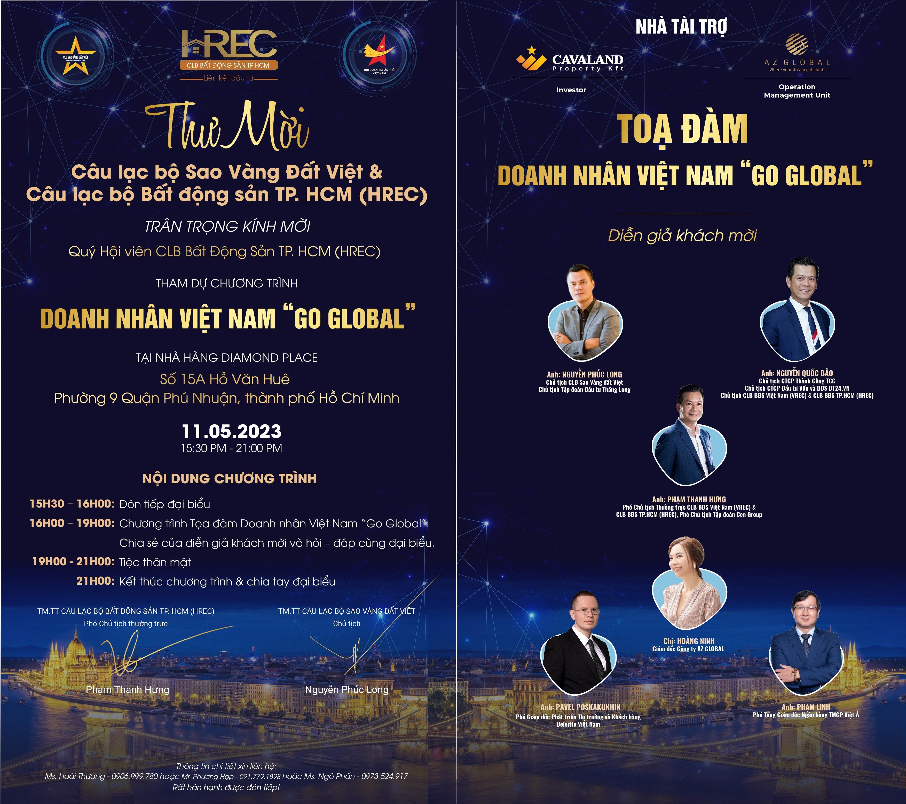 CHƯƠNG TRÌNH TỌA ĐÀM DOANH NHÂN VIỆT NAM "GO GLOBAL"