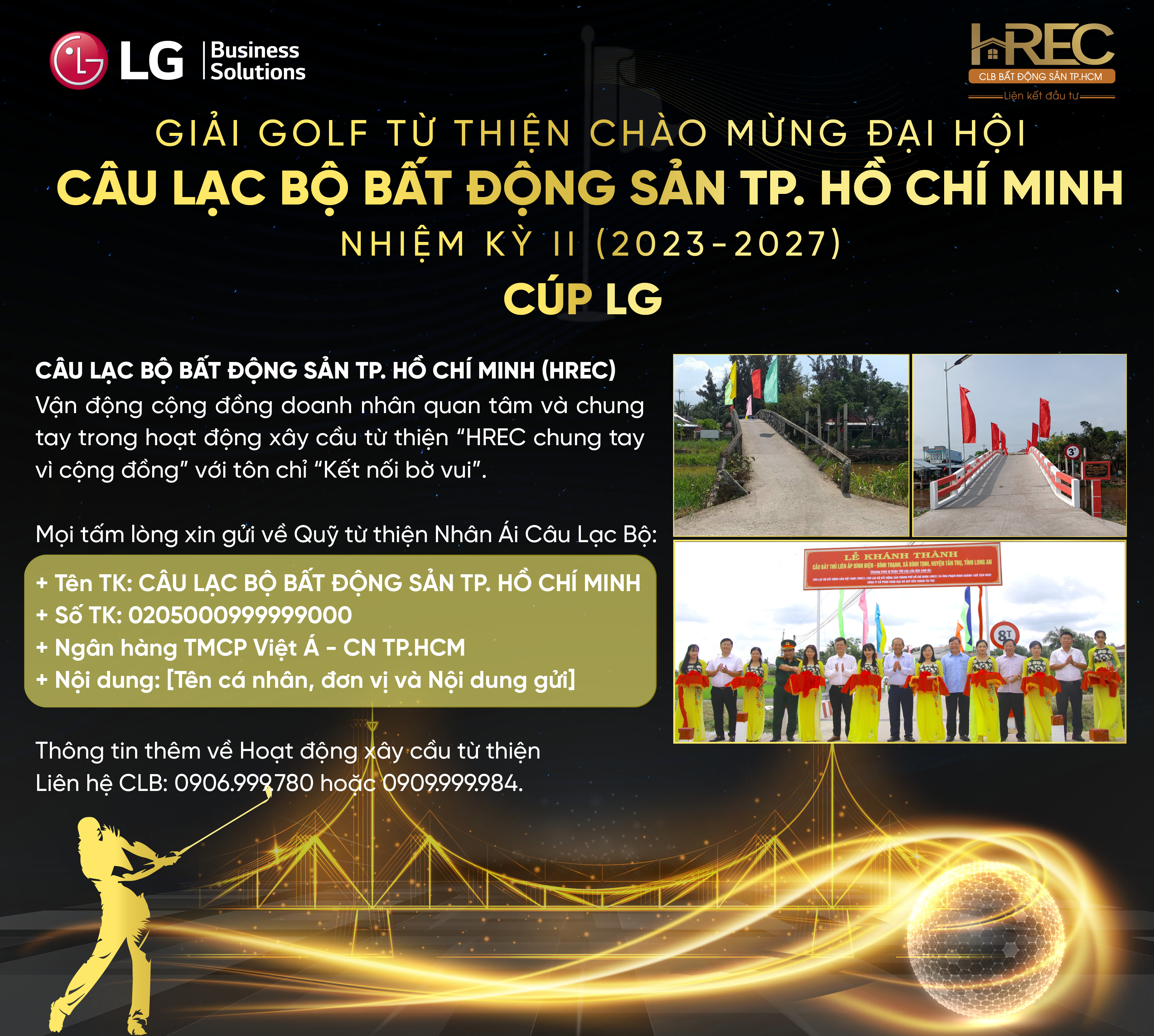 GIẢI GOLF TỪ THIỆN CHÀO MỪNG ĐẠI HỘI CÂU LẠC BỘ BẤT ĐỘNG SẢN TP. HỒ CHÍ MINH NHIỆM KỲ II (2023 – 2027)