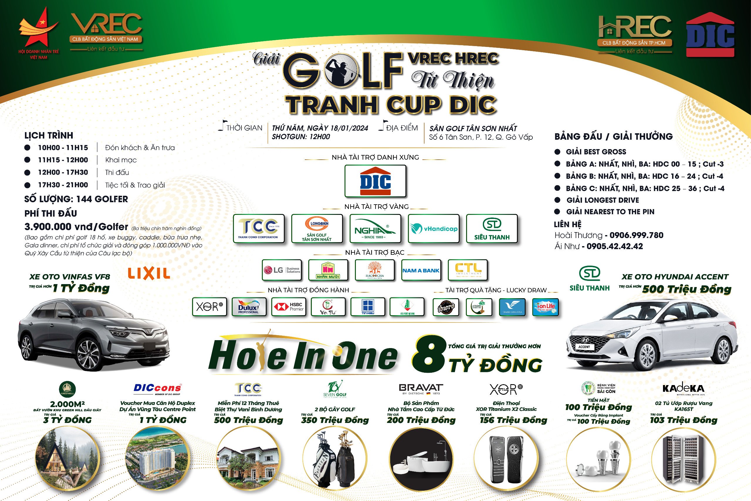 GIẢI GOLF VREC HREC TỪ THIỆN TRANH CUP DIC